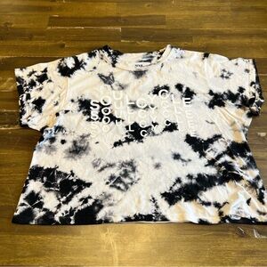 Soul Soulcycle Oversided Crop Tee T-Shirt Tie Dye Logo XS